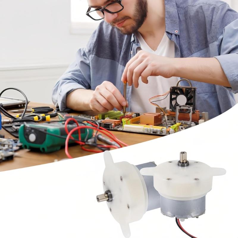 Leiser Getriebemotor 12V 3 4mm Wellen Kunststoffgehäuse Temperaturbeständiger Motor für Displaymechanismen