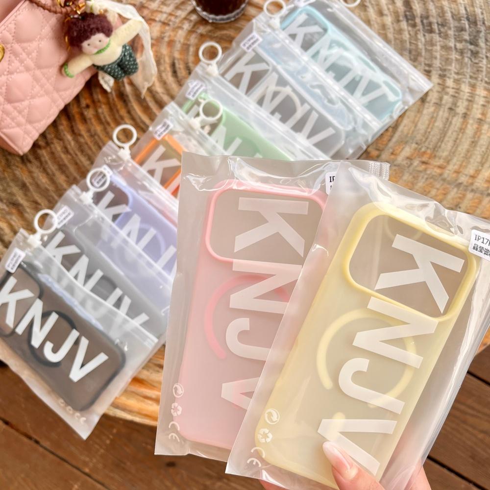 Korea Candy Transparent Matte Magnetic For Magsafe Case For iPhone 15 Plus 16 17 Pro Max Wireless Charging Shockproof Soft Cover