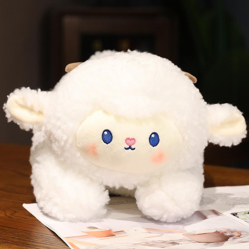 Niedliches liegendes Lamm Kissen Plüschtier Puppe kleines Schaf Puppe Mädchen beruhigende Stoffpuppe Geburtstagsgeschenk