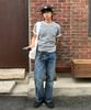 MINDBRIDGE [On] Multi-Stripe Crop Short Sleeve T-Shirt - 2 Colors
