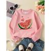 A Trendy Crewneck Sweatshirt Featuring Watermelon Love Hearts, Perfect for Summer Sweetness
