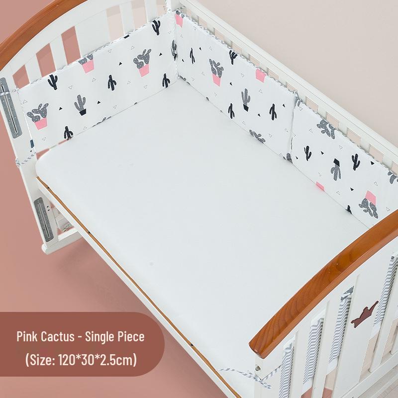 2024 Cotton Baby Bedding Set - Anti-Collision & Anti-Fall Bed Bumper for All Seasons