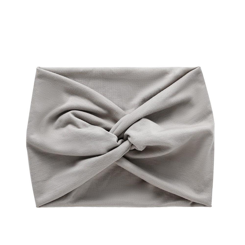 

Solid Color Cross Knot Sport Headband, Elastic Sweat-absorbing Wide Hairband Yoga Fitness Running Fashion Outdoor Sports Headwrap сірий колір