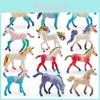 Unicorn Model Pvc Collection Kids Decorative Toy For Childrens Learning
