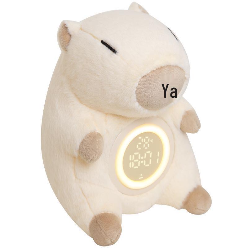 

Плюшевий будильник-нічник Капібара – Багатофункціональний таймер для дитячої кімнати 1 Piece вершковий/жовтий