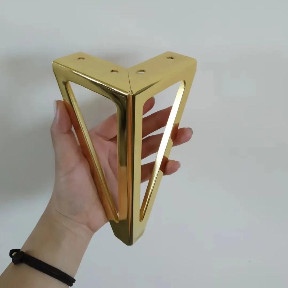 4 Stück DIY Möbel Metall Tischbeine Sofa Bett Füße TV-Ständer Schrankfüße Modern Schwarz Gold Ersatz Haarnadelbeine Beine