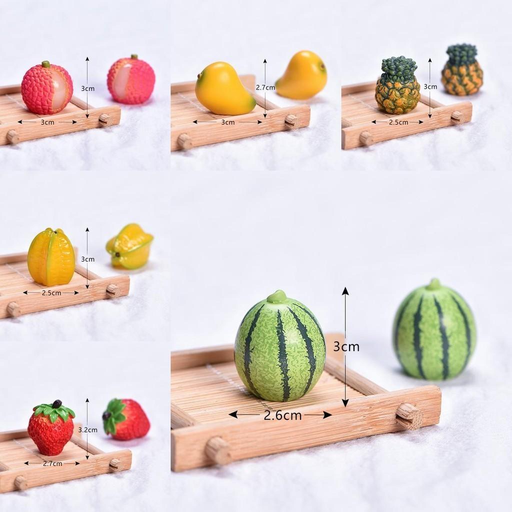 Adorable Cartoon Resin Miniature Fruits For Diy Decor And Craft Projects