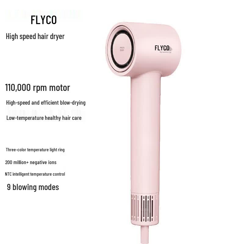FLYCO High-Speed Negative Ion Hair Dryer CN plug (adapter included)