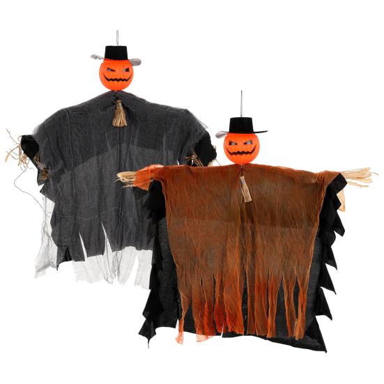 Halloween Hanging Ghost Decoration Pumpkin Head Ghost Haunted House Prop Ghost Decoration for Yard Patio Garden Indoor Outdoor Use