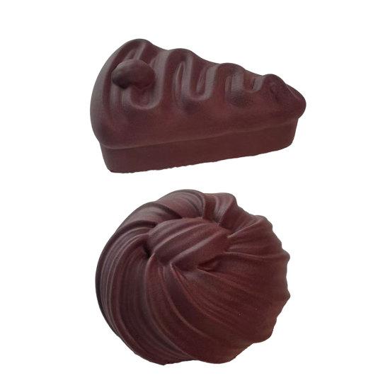Chocolate Mousse Cake Squeeze Toy Anti-Anxiety Simulated Chocolate Cream Sensory Toy Simulation Food Photo Props