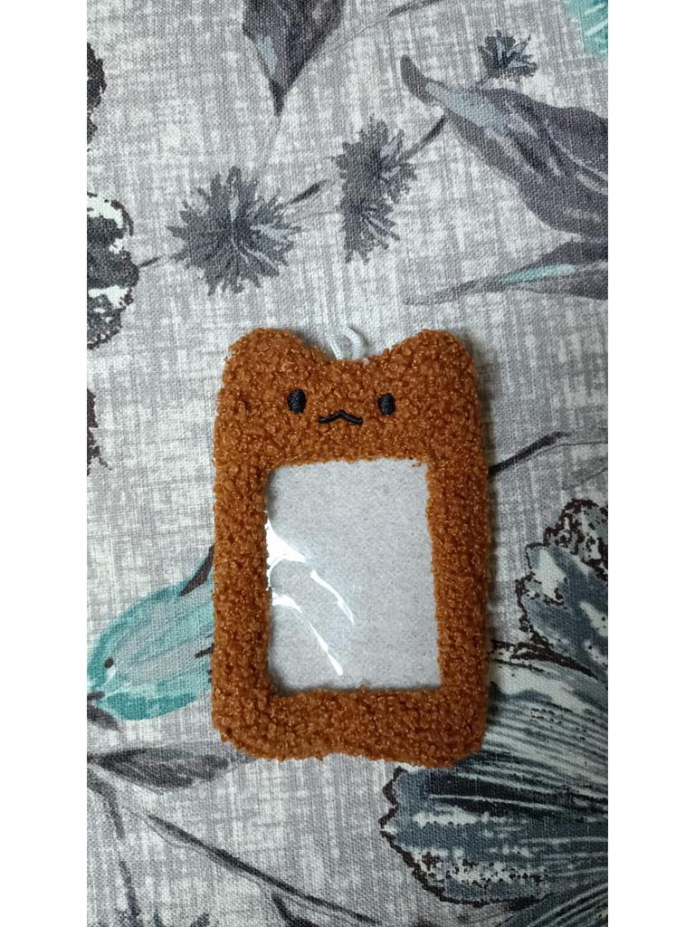 Chaveiro de Mochila de Pelúcia de Animal Fofo e Porta-Cartões - Pingente de 3 Polegadas para Fotos e Cartões