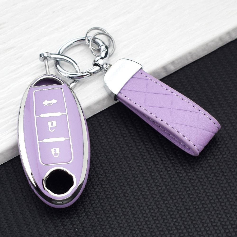 Soft Tpu Remote Key Fob Case For Nissan X-Trail T32 T31 Qashqai Kicks Juke J10 J11 Tiida Pathfinder Note Infiniti Key Chain Set