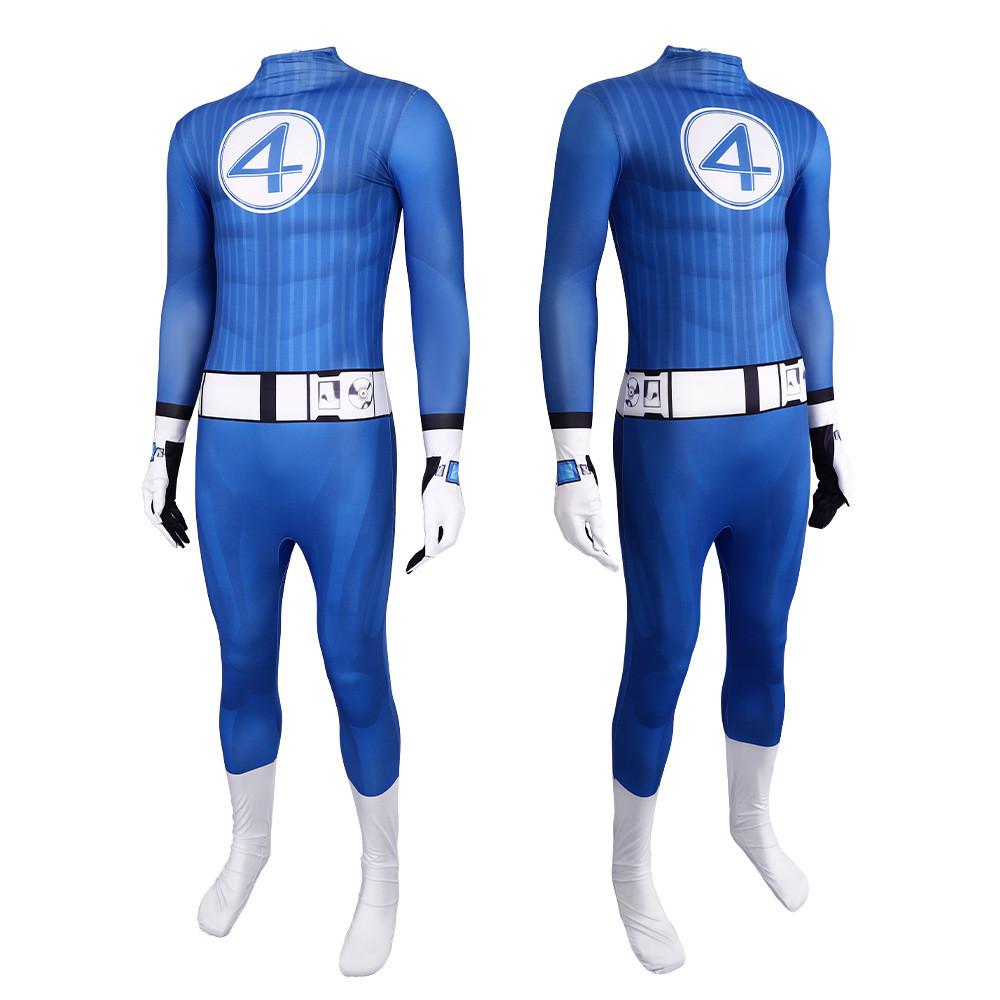 Fantastic Four Jumpsuit Cosplay Costume Halloween Party Stage Performance