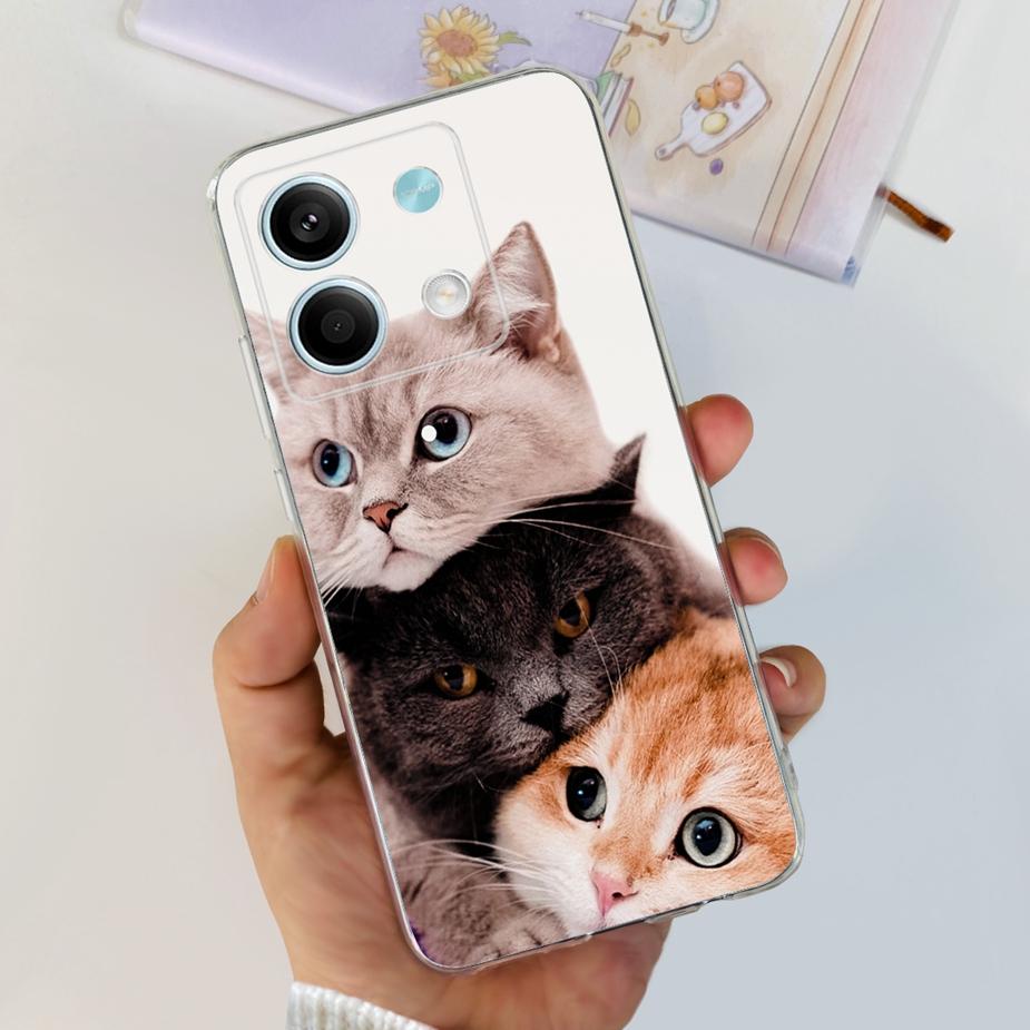 För Xiaomi Redmi Note 13 Pro Plus-skal Lyxigt målat fodral Klar silikontelefonskal för Redmi Note 13 Pro Note13 5G Mjukt skal