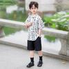 Boys' Chinese-Style Hanfu Set: Tang Suit Vest for Summer Performance