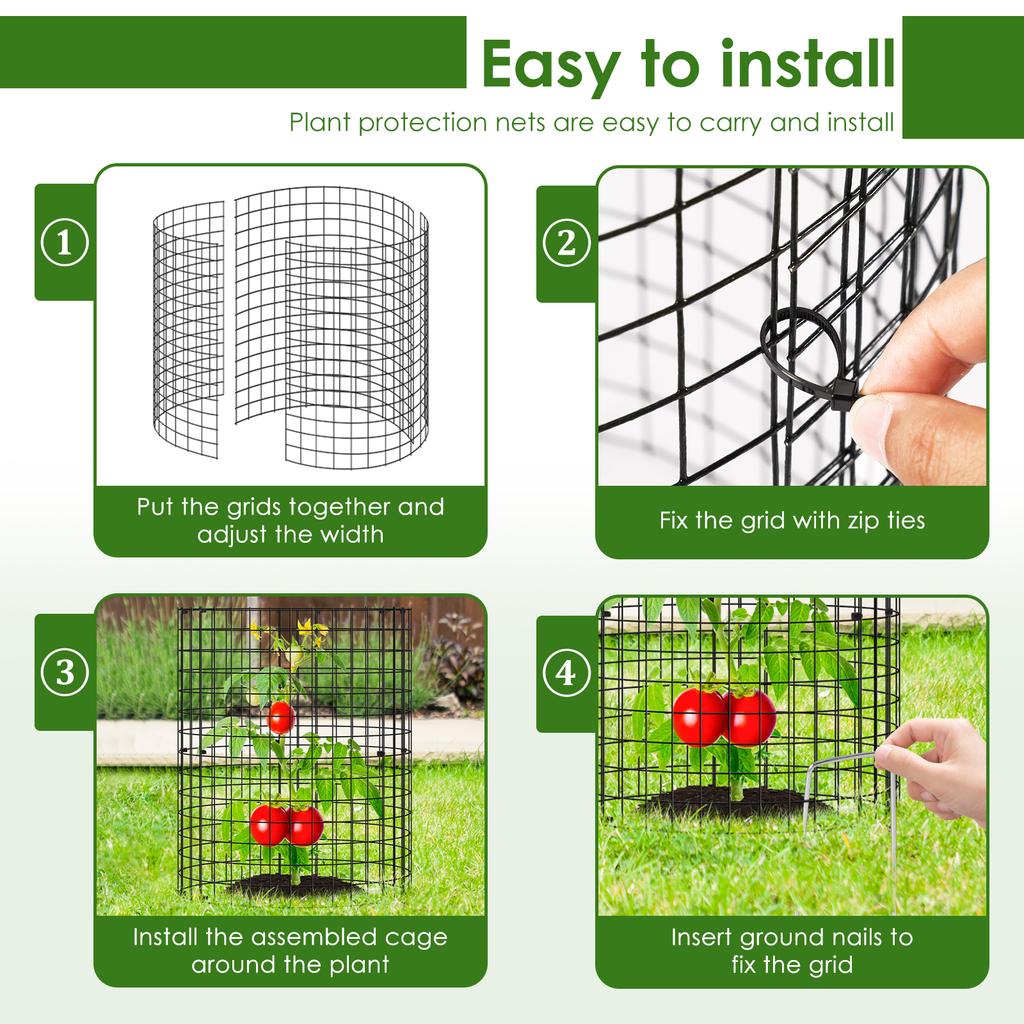 15PCS/Set Plants Protector from Animals 13.7inch Metal Mesh Plants Cages To Keep Animals Out Rustproof Garden Protection Covers