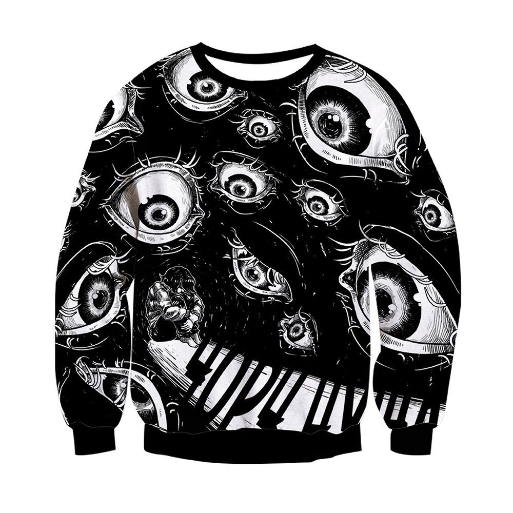 Autumn Halloween Horror Pattern 3D Printed Hoodies Fashionable Casual Sports Long Sleeved Men's Hoodies