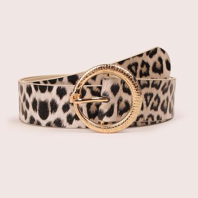 Snake Pattern Snake Buckle Leopard Print Women's Belt Fashionable and Elegant Belt