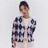 MLB Boston Red Sox Letter Print Single-Breasted Knit Sweater Women sweater Light-Pink 3FKCM0134-43PKL
