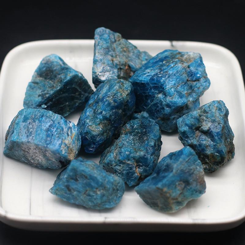 Collection Apatite Natural Blue Gemstone Mineral Specimens Rock Decorate Gift