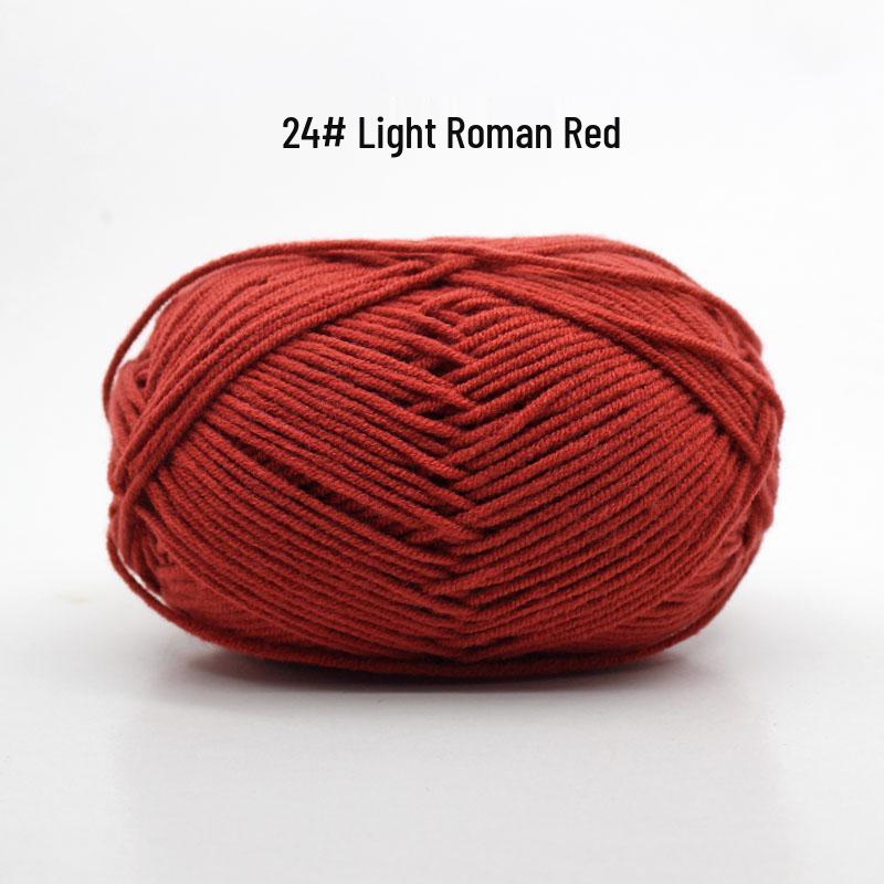 Medium Thick Handmade Cotton Baby Yarn for Knitting, Crochet, and DIY Projects
