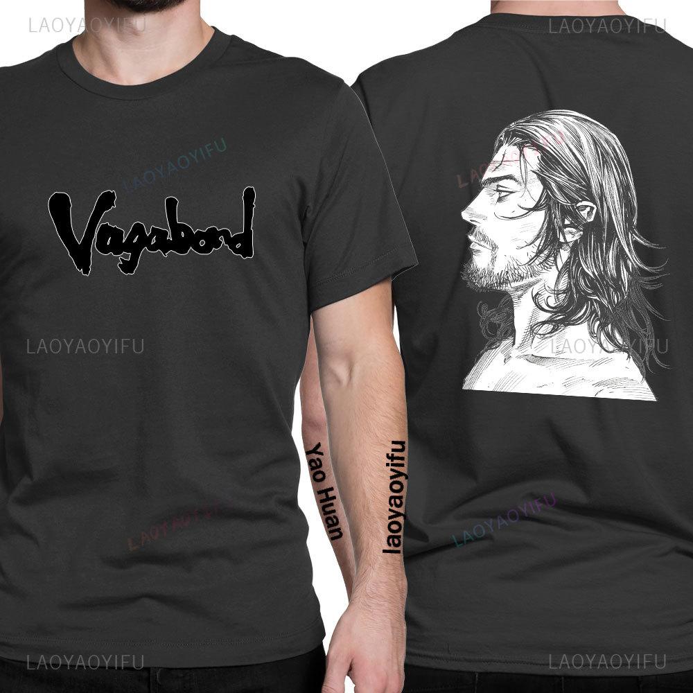 Anime Vagabond Miyamoto Musashi Sasaki Kojiro Manga Herren T-Shirt Cooles Mode T-Shirt Frau Grafik Streetwear Hipster