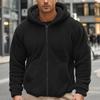 Jachetă Hanorac Bărbați Dublu-Față Fleece Supradimensionată cu Fermoar și Glugă Modă High-Street Top