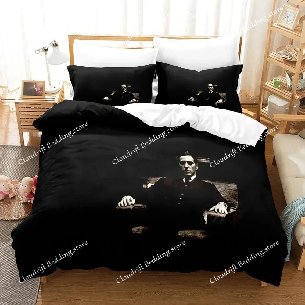 3D Print Godfather Bedding Set Single Twin Full Queen King Size Gangster Boss Aldult Kid Bedroom Polyester Duvetcover Sets