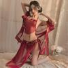 Fan Lei Erotic Underwear Women's Classical Bridal Uniform Perspective Belly Pocket Hanfu