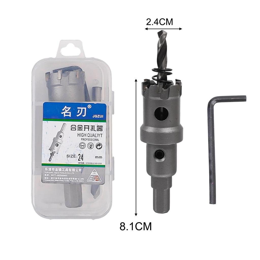 Stainless Steel Alloy Hole Puncher 20mm 21mm 22mm 23mm 24mm Carbide Tip Drill Bit Hole Saw Home Hardware Parts Accessories