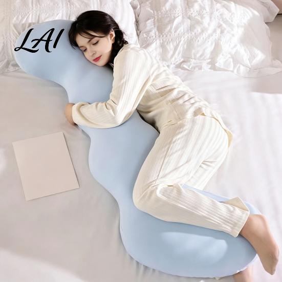 Side Sleepers Cooling Cushions Body Pillow for Adults & Sleepers Breathable L-Shaped Long Ergonomic Sleeper Support Hugging Pillow Full Leg Cushion