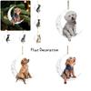 Dog Moon Flat Acrylic Car Hanging Pendant Backpack Ornaments Holiday Decor Home