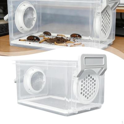 Zuchtbox Klares Terrarium Lebensraum Stapelbar Leicht Wiederverwendbar Käfig Behälter Kakerlaken Fütterung