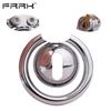 FRRK Hemisphere Small Metal Chastity Cage Device with 2 Different Lock Style Stainless Steel BDSM Penis Rings Adults Sex