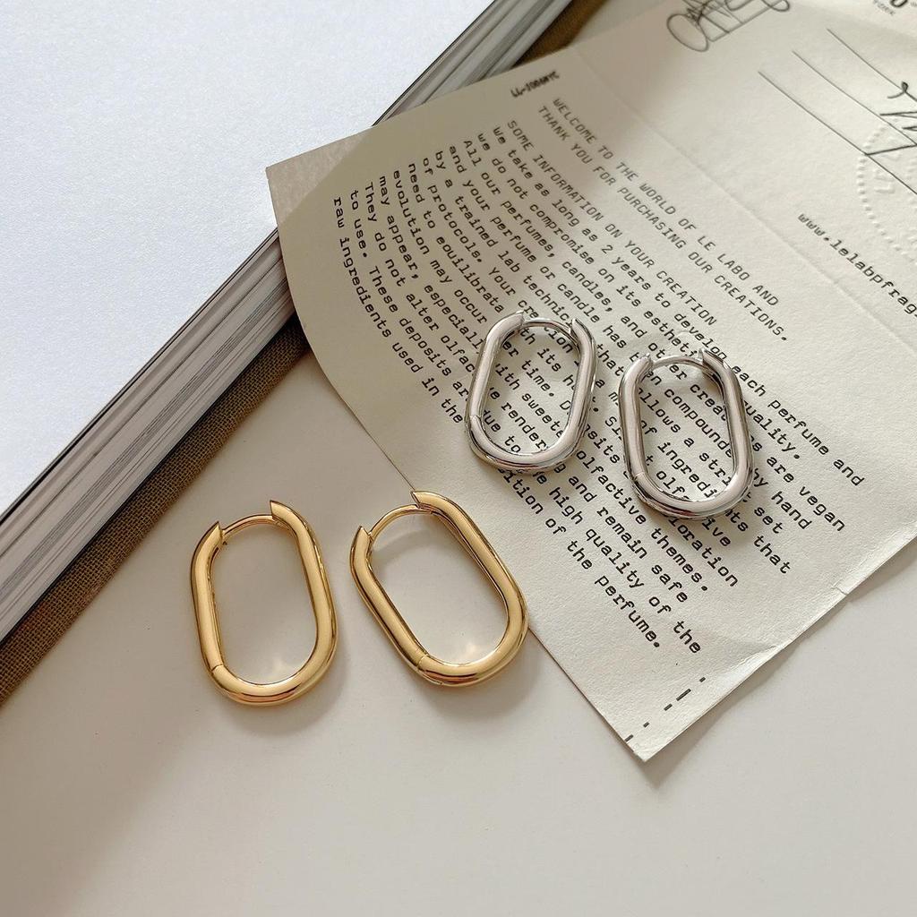 New U-Shaped Copper Earrings: Real Gold-Plated, Non-Fading, Ear Cuffs, Hoop & Drop Earrings