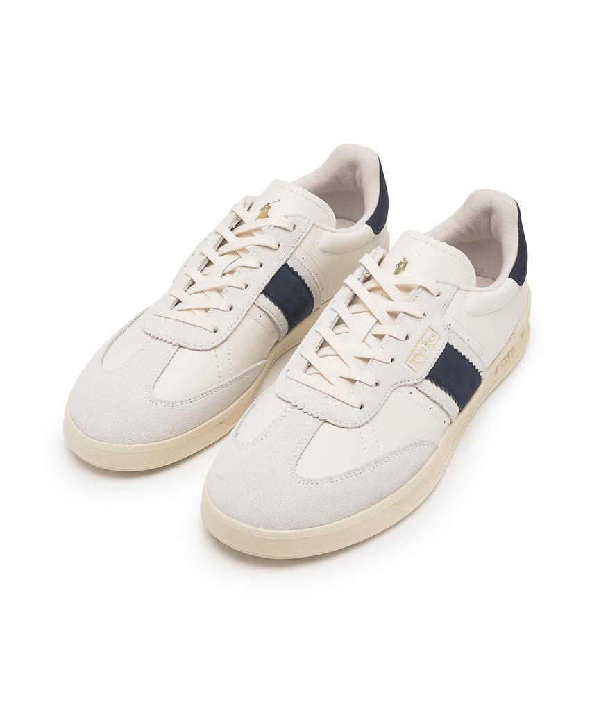 Polo Ralph Lauren Heritage Aera Leather Suede Sneakers - White