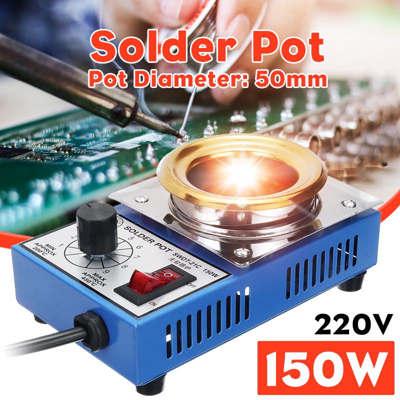 Buy Solder Pot Soldering Desoldering Bath Titanium Plate 50mm 220V 150W