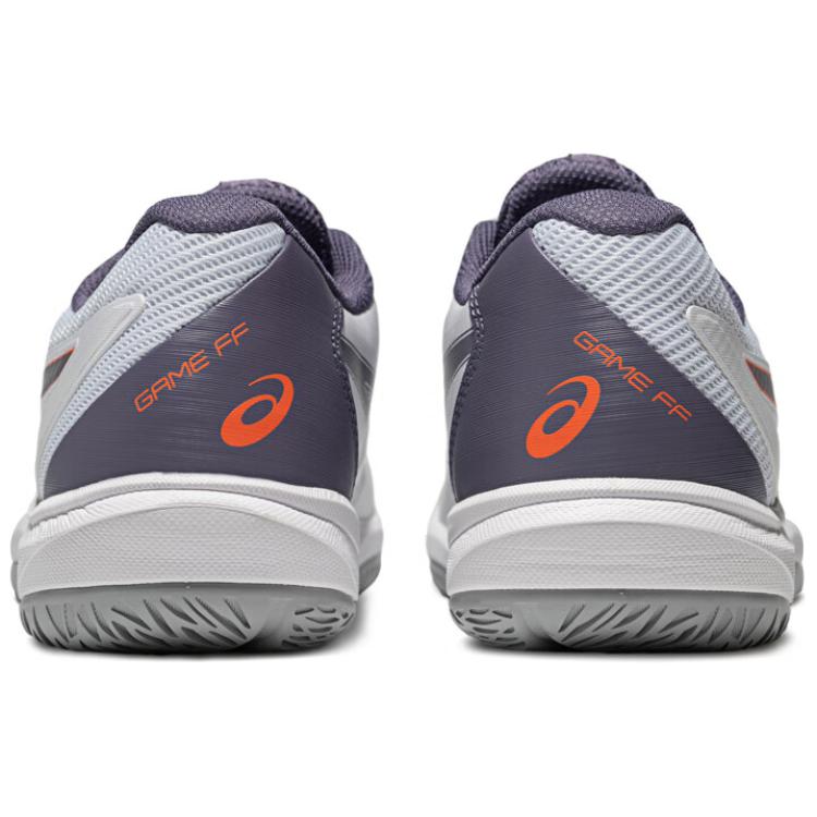 Asics Game FF Synthetic Leather Comfortable Soft Durable Breathable Lightweight Low Top Tennis Shoes Men sneaker White Gray 1041A489-110