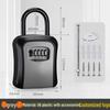 Wall-Mounted Key Lock Box for Temporary Sites with Peephole - No Drill Installation