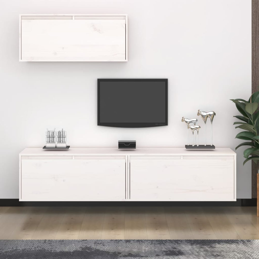 Meubles TV 3 pcs  Bois massif de pin