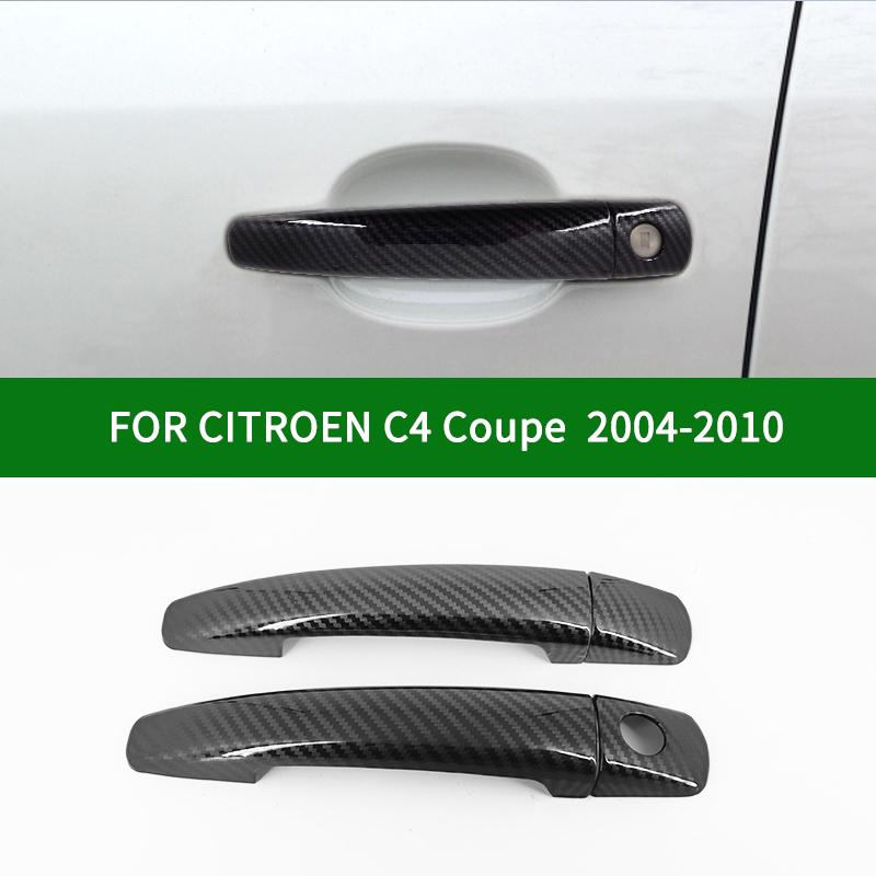 

Для CITROEN C4 купе C-Triomphe C-Quatre Pallas 2004-2010 аксессуар из углеродного волокна, боковые накладки на дверные ручки автомобиля, 2 чехла