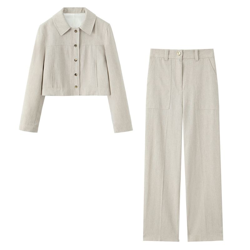 Kaslead New Women clothes Western Style Fashion Simple Thread Outerwear Trousers 8719129 8714129