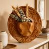 Cowboy Hat Vase Rustic Ceramic Home Decor Indoor Planter Vase Wall Art For Home Kitchen Dining Room Bedroom Bathroom Office Cafe