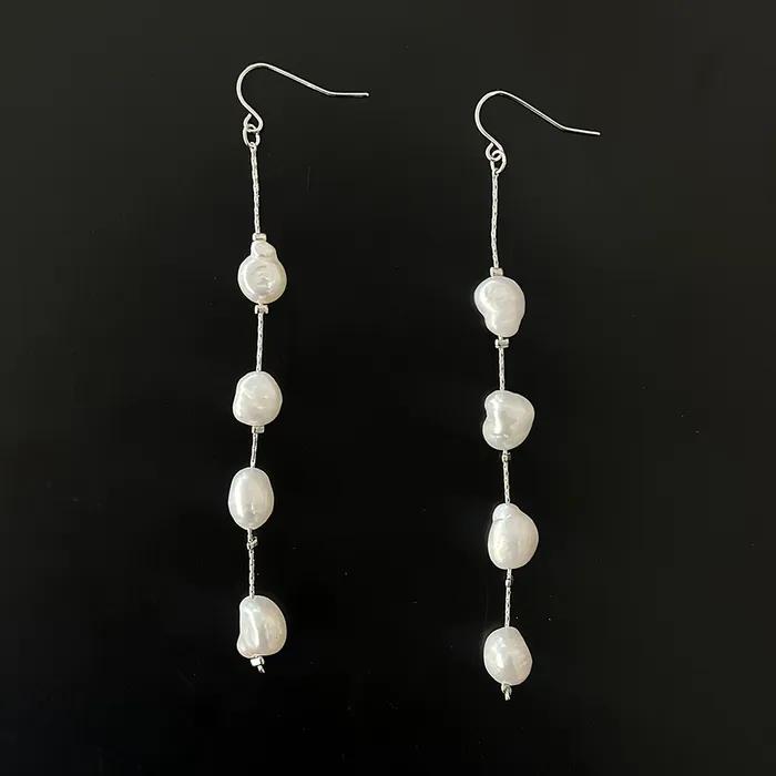 real pearl drop earring (2color)