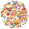 35pcs-50pcs Cute Food Stickers Playful Sweets Stationery Stickers Funny Stickers For Guitar Laptop Helmet Skateboard DIY Phone