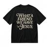 Women's Classic T-Shirt Inspirational Hymn Text with Star Motif Design Tee