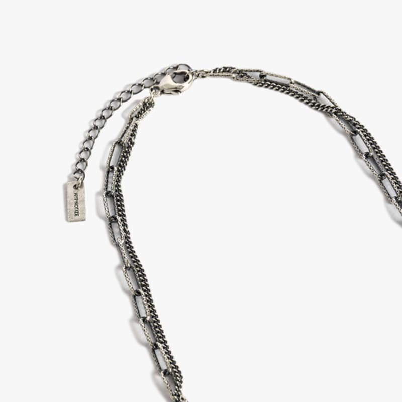 HYPNOTIZE SILVER MIX CHAIN NECKLACE_VER. 04