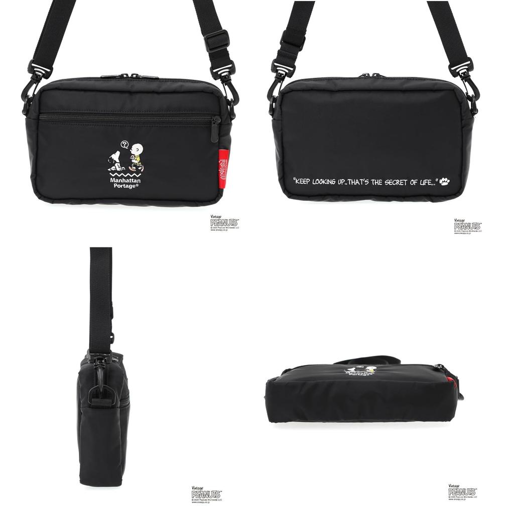 JOGGER JPN VER 2 FLIGHT NYLON BACKING PEANUTS 25 Shoulder Bag MP1404L2PNS25 Black [Manhattan Portage] (L)