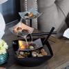Tabletop Water Fountain, Automatic Pump, Deep Basin & Natural River Rocks. Indoor Zen Relaxation for Office, Living Room