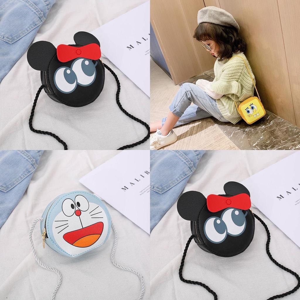 Borsa a tracolla carina Sponge Bob Pikachu per bambini piccoli, leggera e impermeabile
